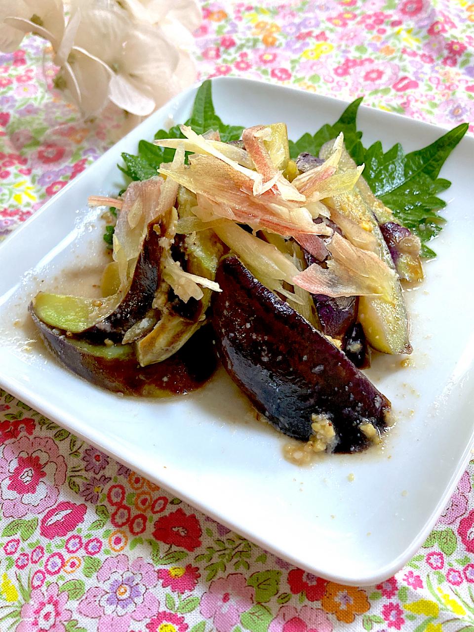 fumfumさんの料理 茄子🍆の酢味噌白ゴマ和え